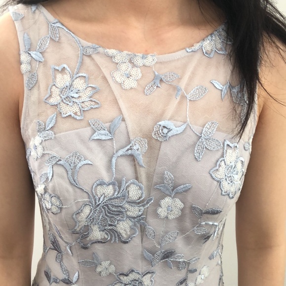 Nicole Miller New York blue floor length gown - Picture 3 of 5